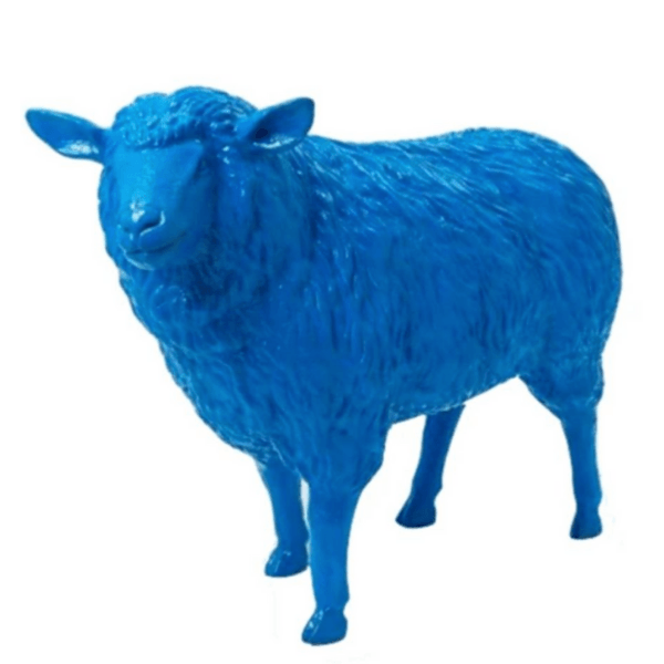 Resine Sculpture Mouton 110CM Bleu ALOF - S&C