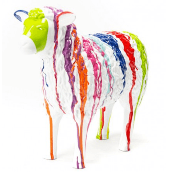 Resine Sculpture Mouton 110CM Multi Coulure JORAN - S&C
