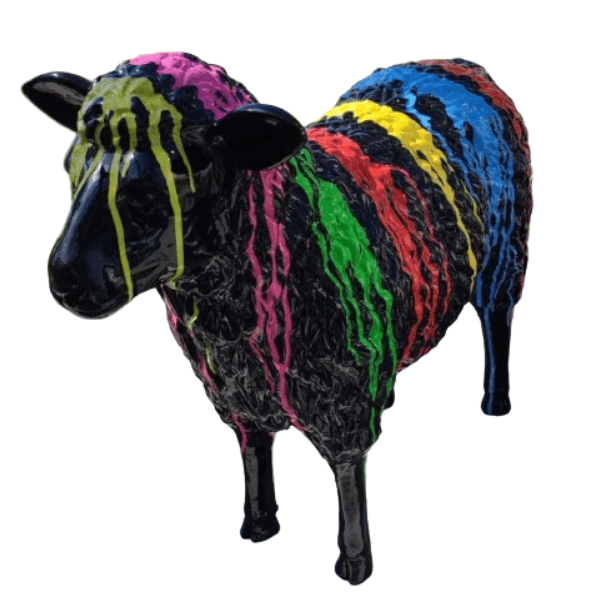 Resine Sculpture Mouton 110CM Multicolore JARLAN - S&C