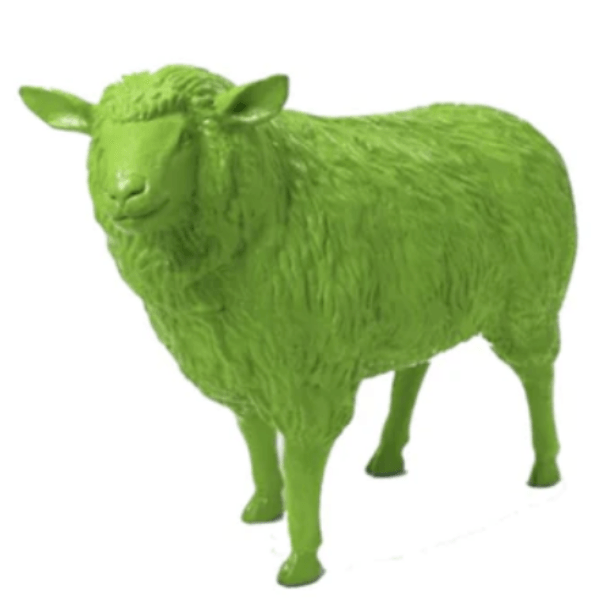 Resine Sculpture Mouton 110CM Vert Pomme AURINE - S&C