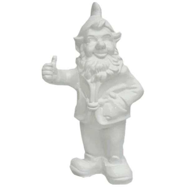 Resine Sculpture Nain 30CM Blanc NALDO - S&C