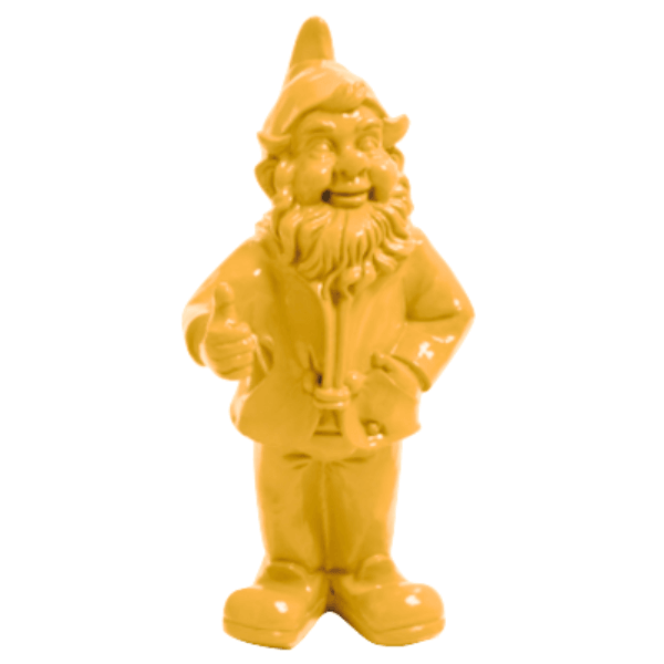 Resine Sculpture Nain 30CM Jaune ZELAN - S&C