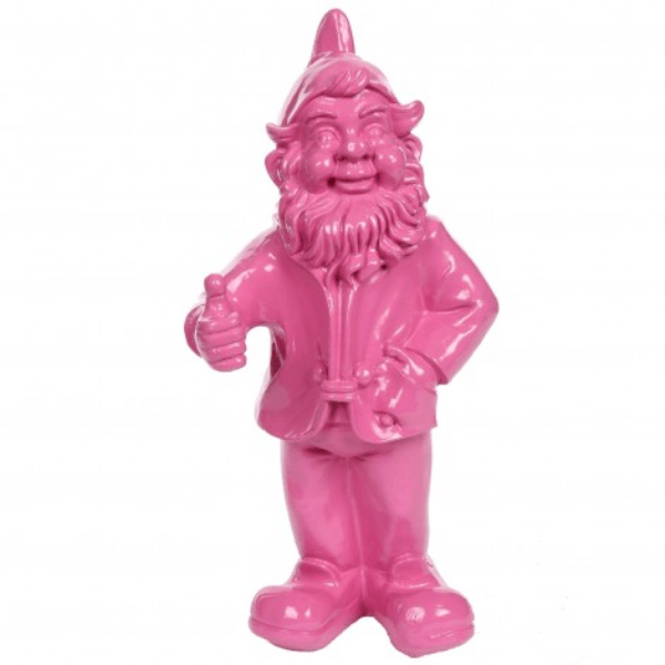 Resine Sculpture Nain 30CM Rose Clair AELYN - S&C