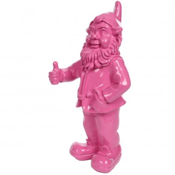 Resine Sculpture Nain 30CM Rose Clair AELYN - S&C