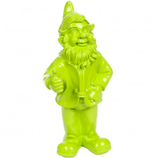 Resine Sculpture Nain 30 CM Vert Pomme AELIANE - S&C