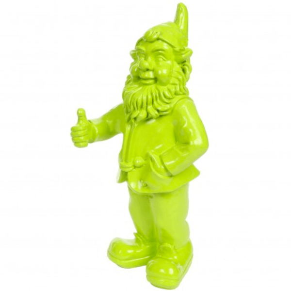 Resine Sculpture Nain 30 CM Vert Pomme AELIANE - S&C