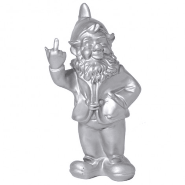 Resine Sculpture Nain 33 CM Argent MAELIS - S&C