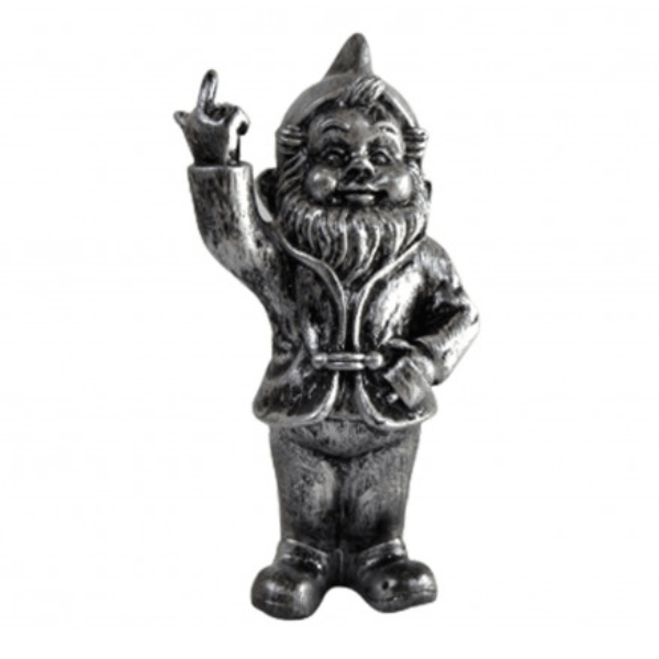 Resine Sculpture Nain 33CM Argente ZORIS - S&C