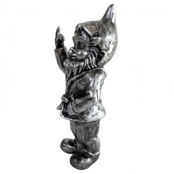 Resine Sculpture Nain 33CM Argente ZORIS - S&C