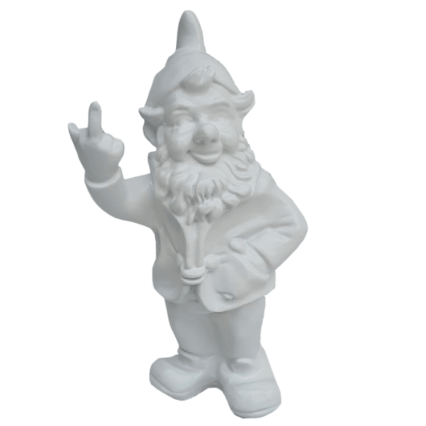 Resine Sculpture Nain 33CM Blanc NOLAN - S&C