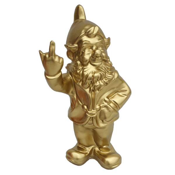 Resine Sculpture Nain 33CM Doré LIRAN - S&C