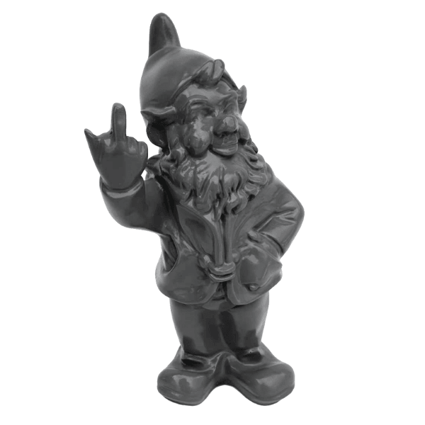 Resine Sculpture Nain 33cm Gris ELDOR - S&C