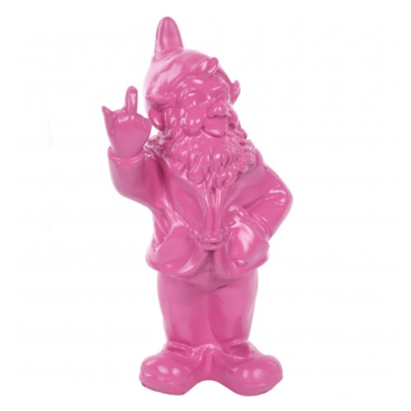 Resine Sculpture Nain 33CM Rose Clair NOLAN - S&C