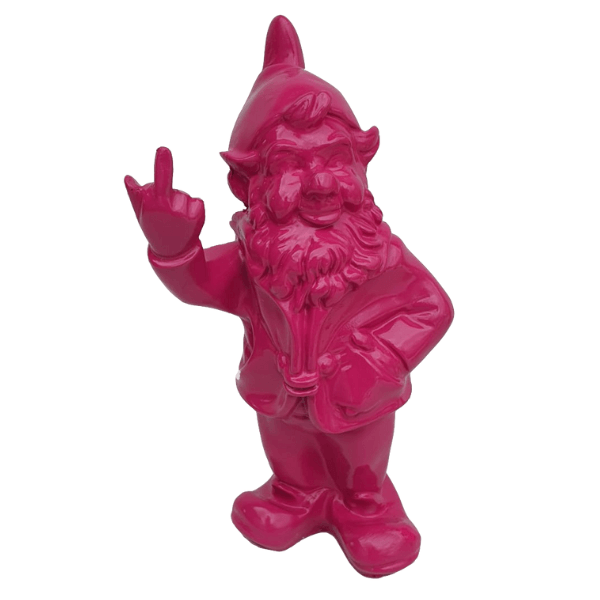 Resine Sculpture Nain 33CM Rose Fushia QUINDAL - S&C