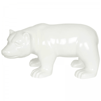 Statue Ours Animaux Resine - 100cm - Blanc - ANIMAUX-RESINE.FR
