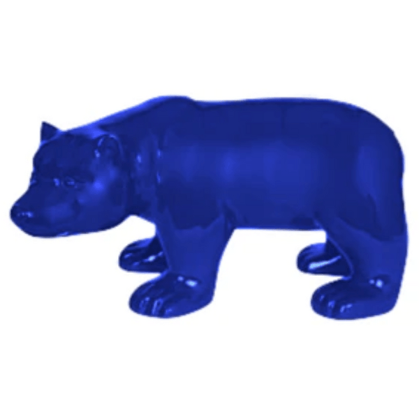 Resine Sculpture Ours 100CM Bleu Nuit LIOV - S&C