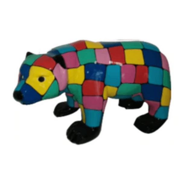 Resine Sculpture Ours 100cm Multicolore KALINDRA - S&C