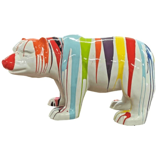Resine Sculpture Ours 100CM Multicolore LUCELLE - S&C