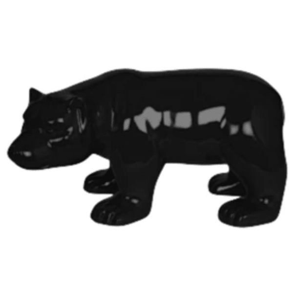 Resine Sculpture Ours 100cm Noir ISKAR - S&C