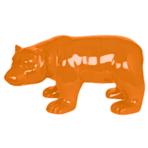 Resine Sculpture Ours 100CM Orange KALEN - S&C