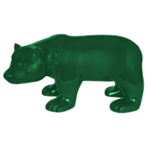 Resine Sculpture Ours 100CM Vert LOMIR - S&C