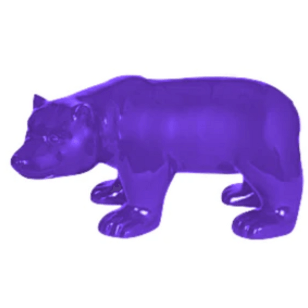 Resine Sculpture Ours 100CM Violet THALIS - S&C