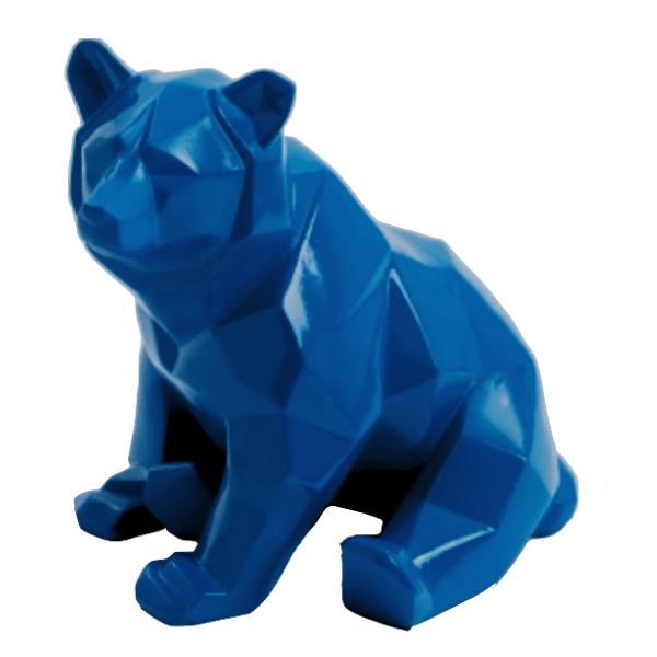Resine Sculpture Ours 30CM Bleu Nuit ZAPHYR - S&C