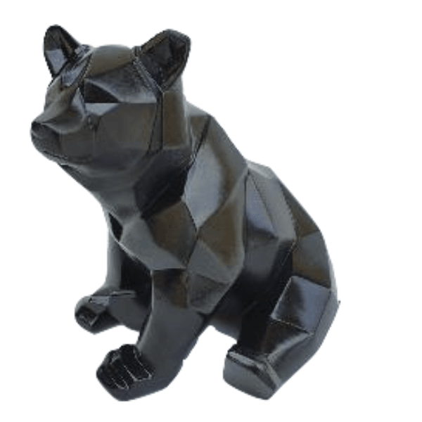 Resine Sculpture Ours 30cm Noir LUMEN - S&C