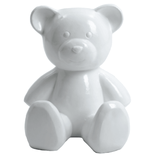 Resine Sculpture Ours 35CM Blanc MATIS - S&C