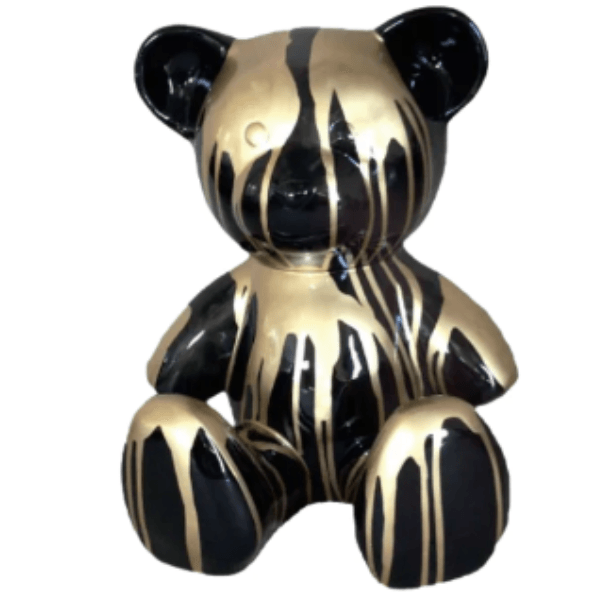 Resine Sculpture Ours 35CM Coulure Dorée JALEN - S&C