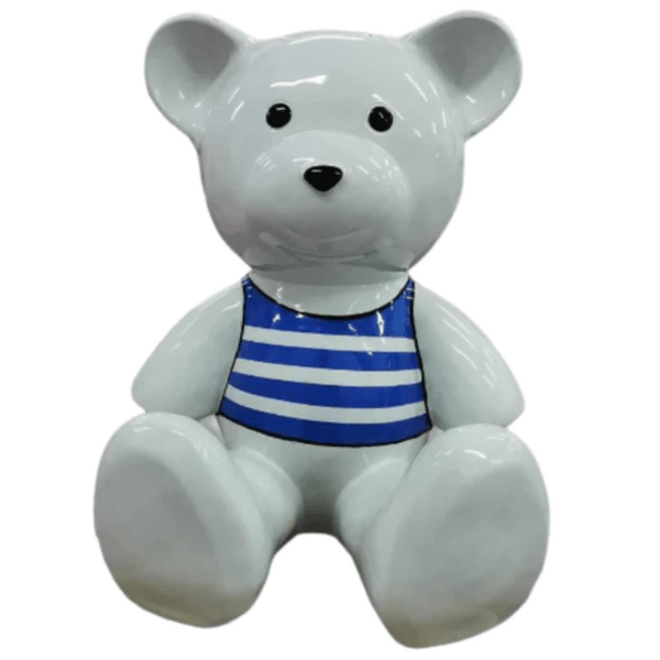Resine Sculpture Ours 35cm Marin Bleu JORAN - S&C