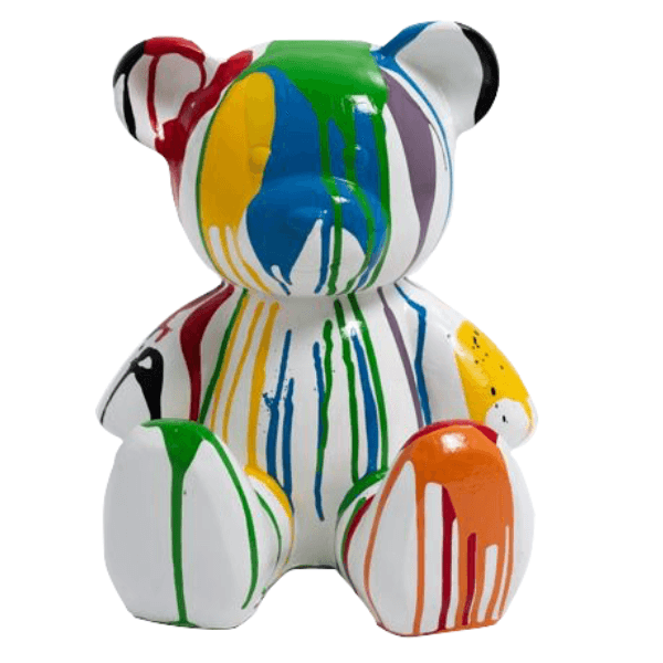 Resine Sculpture Ours 35CM Multicolore ELDAN - S&C