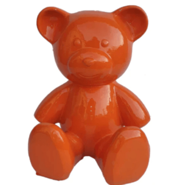 Resine Sculpture Ours 35CM Orange OLYSSE - S&C