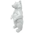 Statue Ours Origami Animaux Resine - 40cm - Blanc - ANIMAUX-RESINE.FR