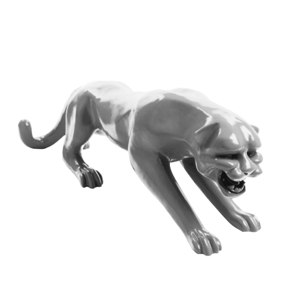 Resine Sculpture Panthère 110CM Gris ALVINE - S&C