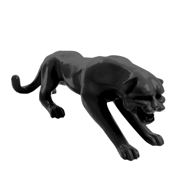 Resine Sculpture Panthere 110CM Noir SORIANE - S&C