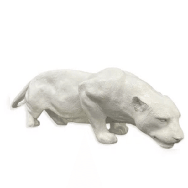 Resine Sculpture Panthere 140cm Blanc MATIS - S&C