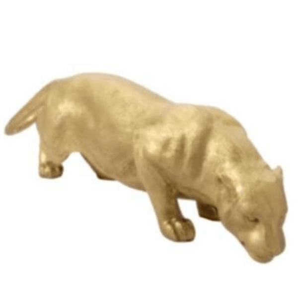 Resine Sculpture Panthere 140CM Dore ELDAN - S&C