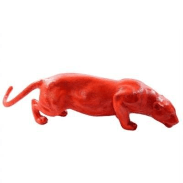 Resine Sculpture Panthere 140CM Rouge ELIOR - S&C
