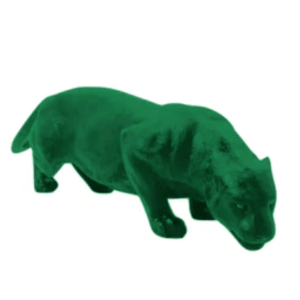 Resine Sculpture Panthere 140CM Vert MATHIS - S&C
