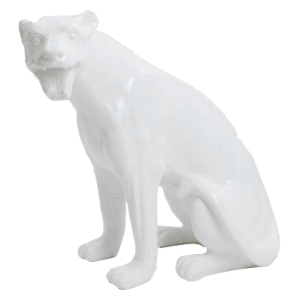 Resine Sculpture Panthere 75CM Blanc MATHEL - S&C