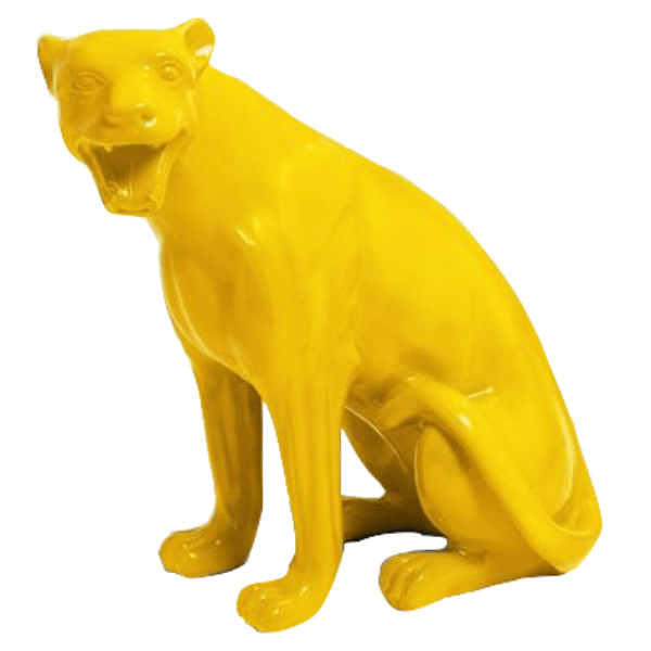 Resine Sculpture Panthère 75CM Jaune LERON - S&C