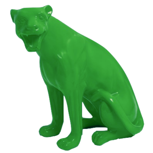 Resine Sculpture Panthère 75CM Vert ALEXIS - S&C