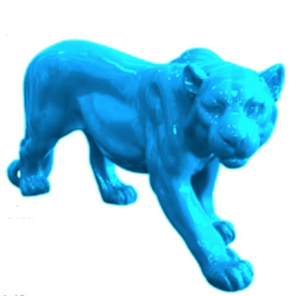 Resine Sculpture Panthere 80CM Bleu Ciel OLIVIER - S&C