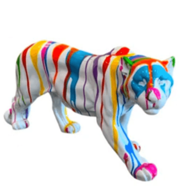 Resine Sculpture Panthère 80CM Multicolore ALOK - S&C