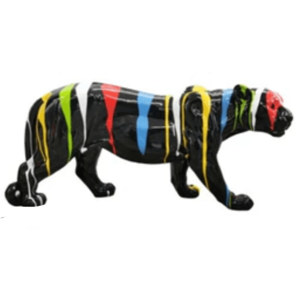 Resine Sculpture Panthere 80CM Multicolore LUMO - S&C