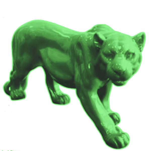 Resine Sculpture Panthère 80cm Vert Pomme THALIS - S&C