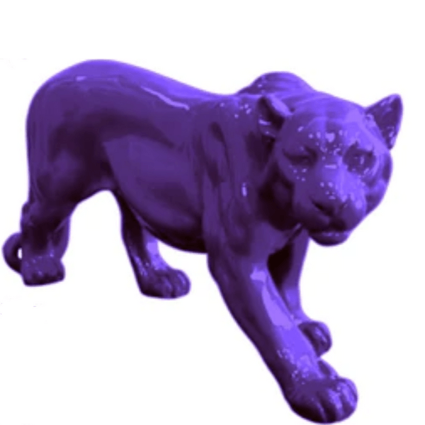 Resine Sculpture Panthère 80CM Violet JELAN - S&C