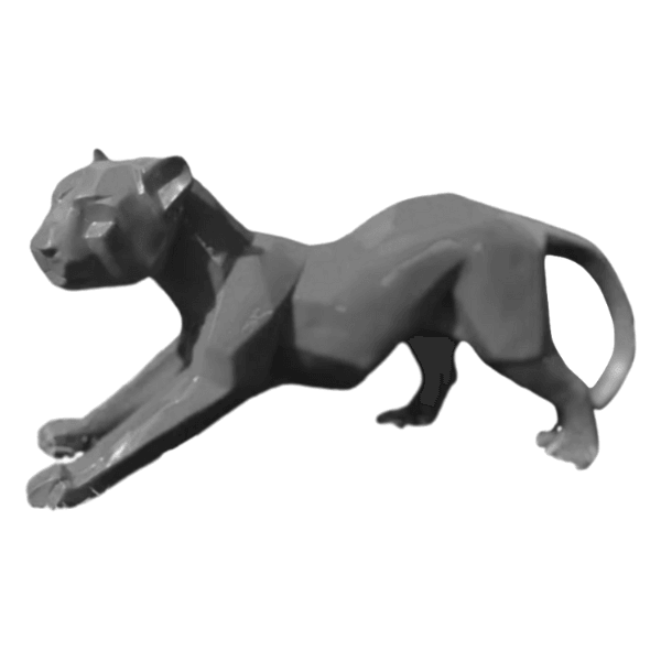 Resine Sculpture Panthere 50CM Gris ADEV - S&C