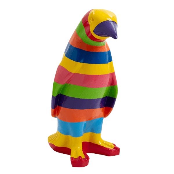 Resine Sculpture Pingouin 120CM Noir Et Or LUZEL - S&C